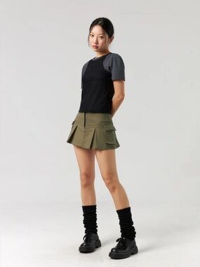 ZARA - Cargo Army Green Skirt